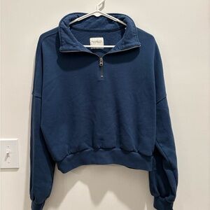 Abercrombie & Fitch Navy Cowl Neck Sweater